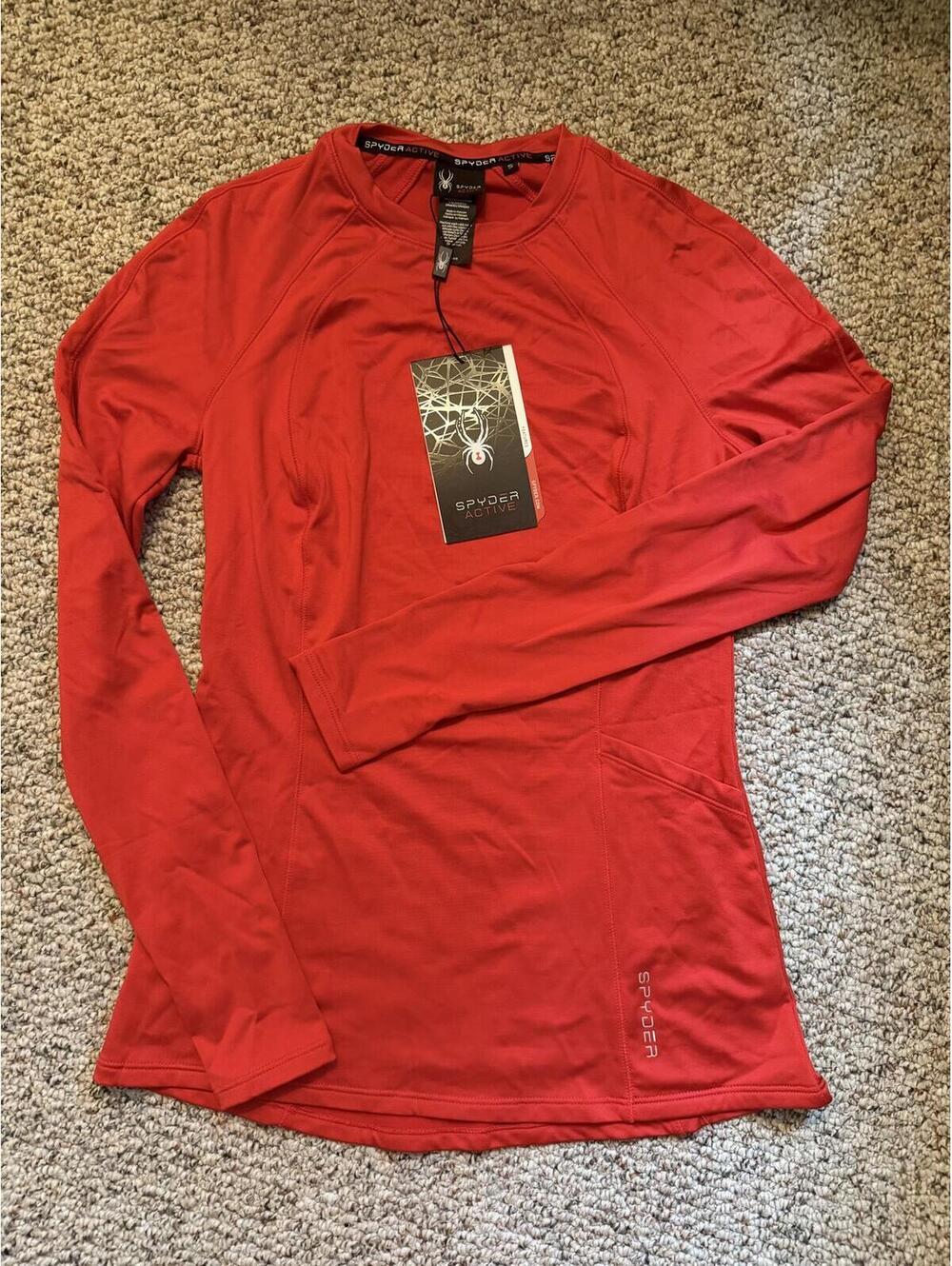 Spyder Active red soft base layer long sleeve top